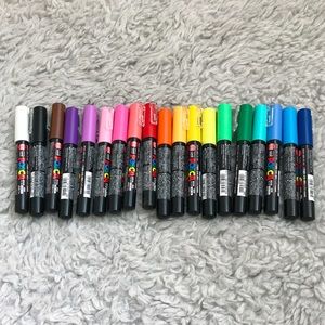 LIKE NEW Uni Posca Extra Fine Point Pens - 19 Ct